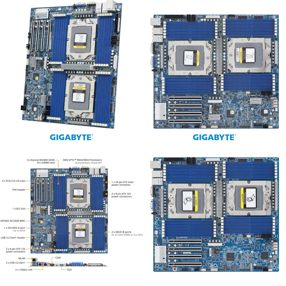 Ddr5 Memory - Placa-Mãe para Servidor MZ73-LM2 para EPYC