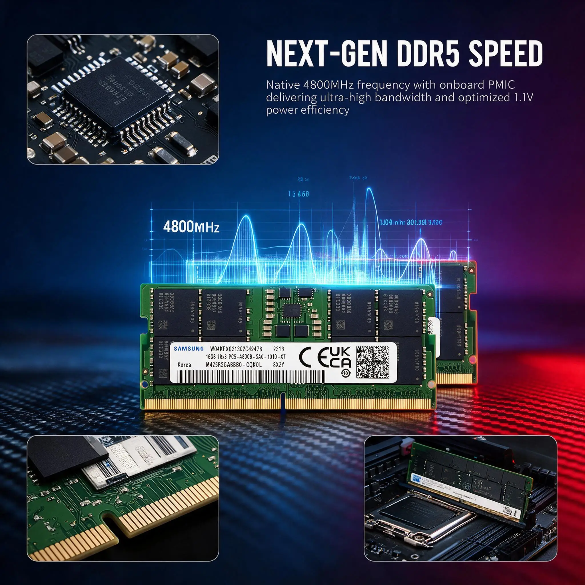 Memória RAM SAMSUNG DDR5 SODIM - Ddr5 4800Mhz avaliação e preço